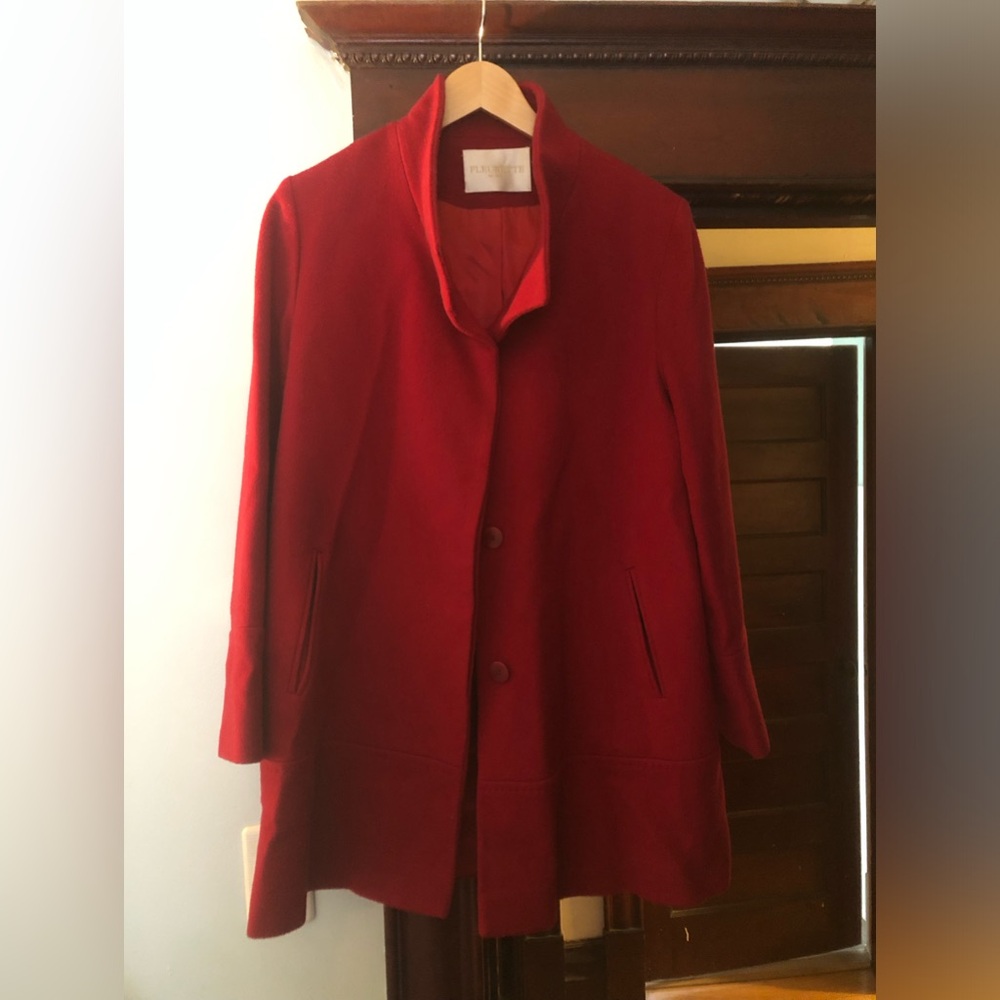 Fleurette classic funnel wool flare coat - Sz 12 
Chest 24”
Shoulders 18”